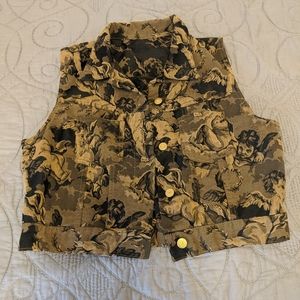 GOLDEN CHERUB DENIM VEST